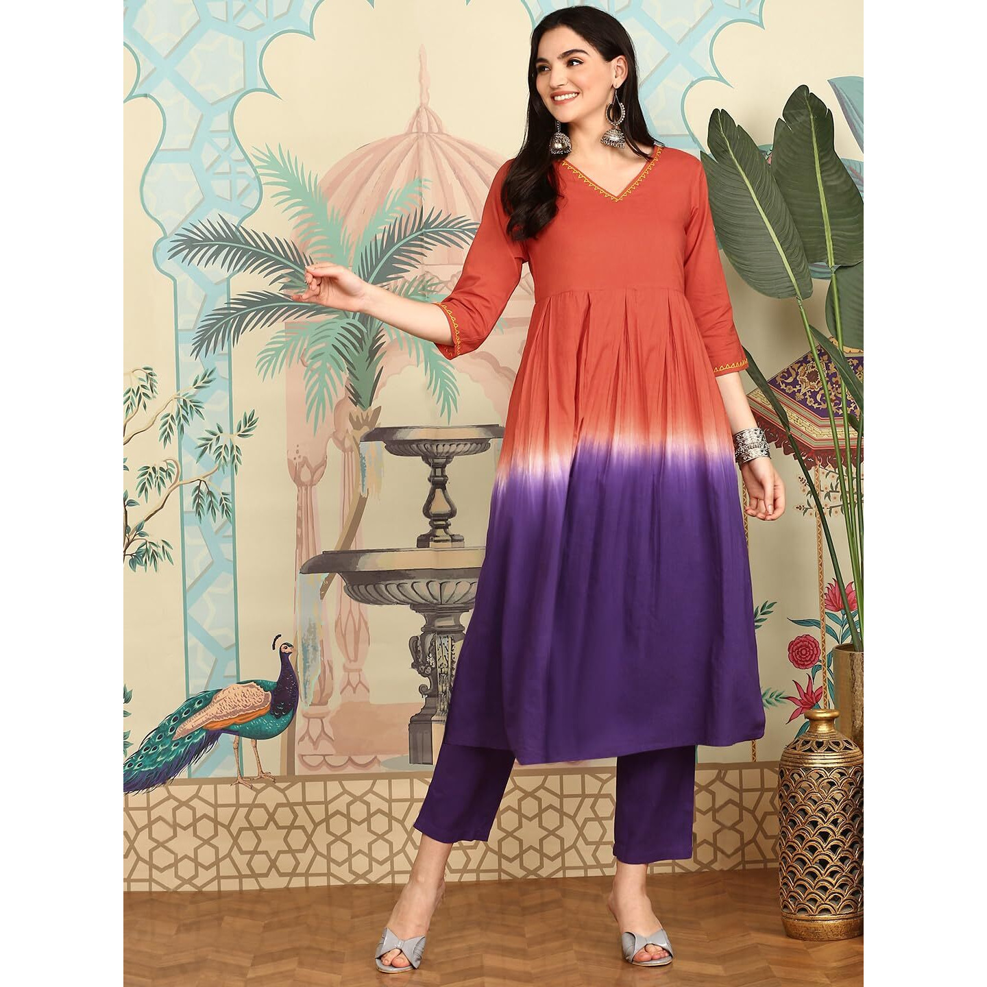 Ishin Women Multi Cotton 60X60 Kurta Set