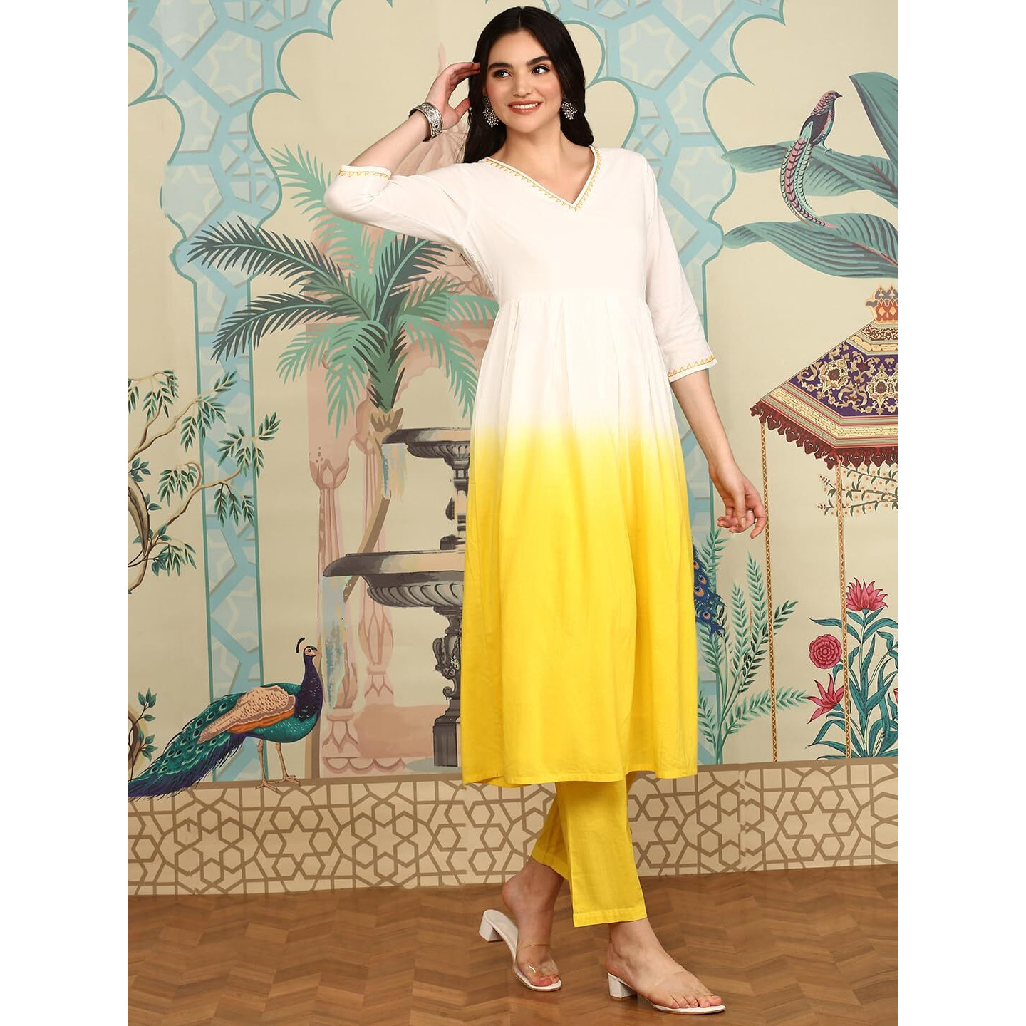 Ishin Women Multi Cotton 60X60 Kurta Set