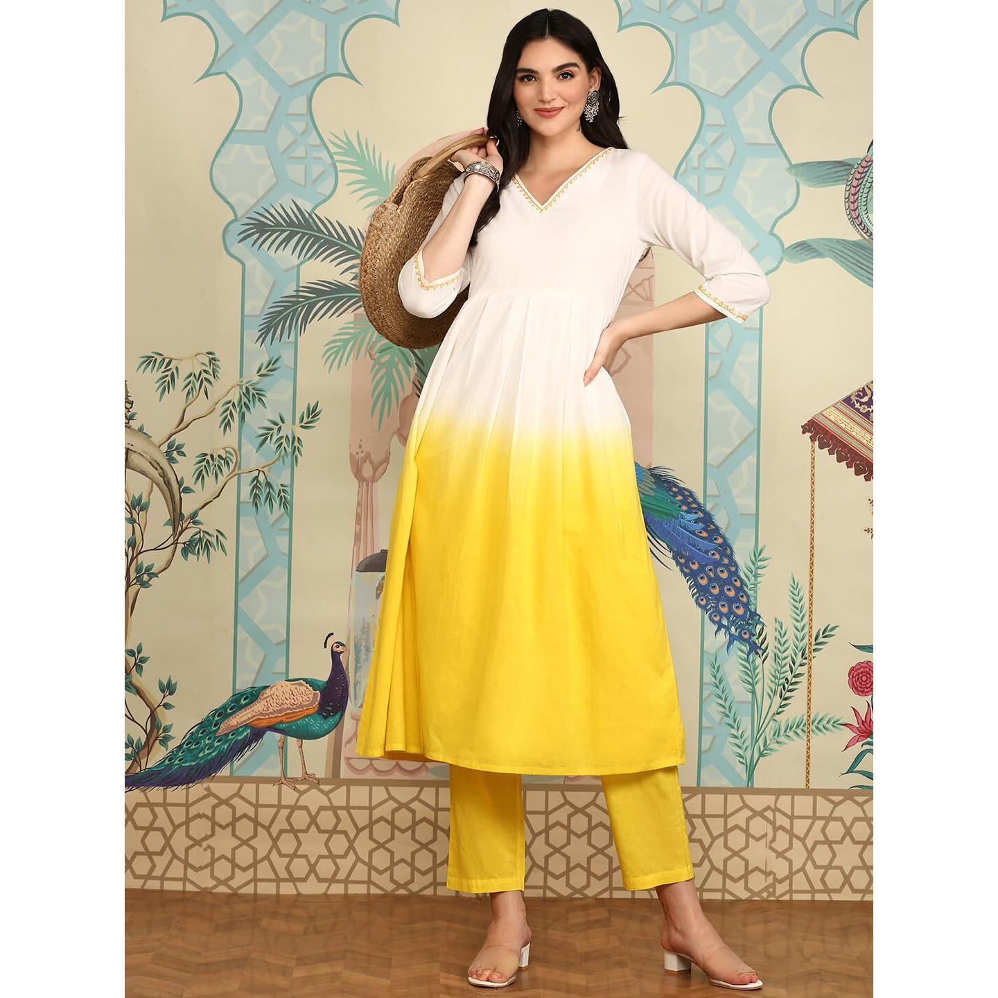 Ishin Women Multi Cotton 60X60 Kurta Set