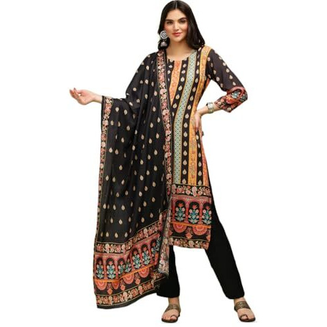 Ishin Women Ethnic Motifs Printed Regular Kurta With Trousers & With Dupatta | Kurta Set For Women | Kurta With Trousers And Dupatta