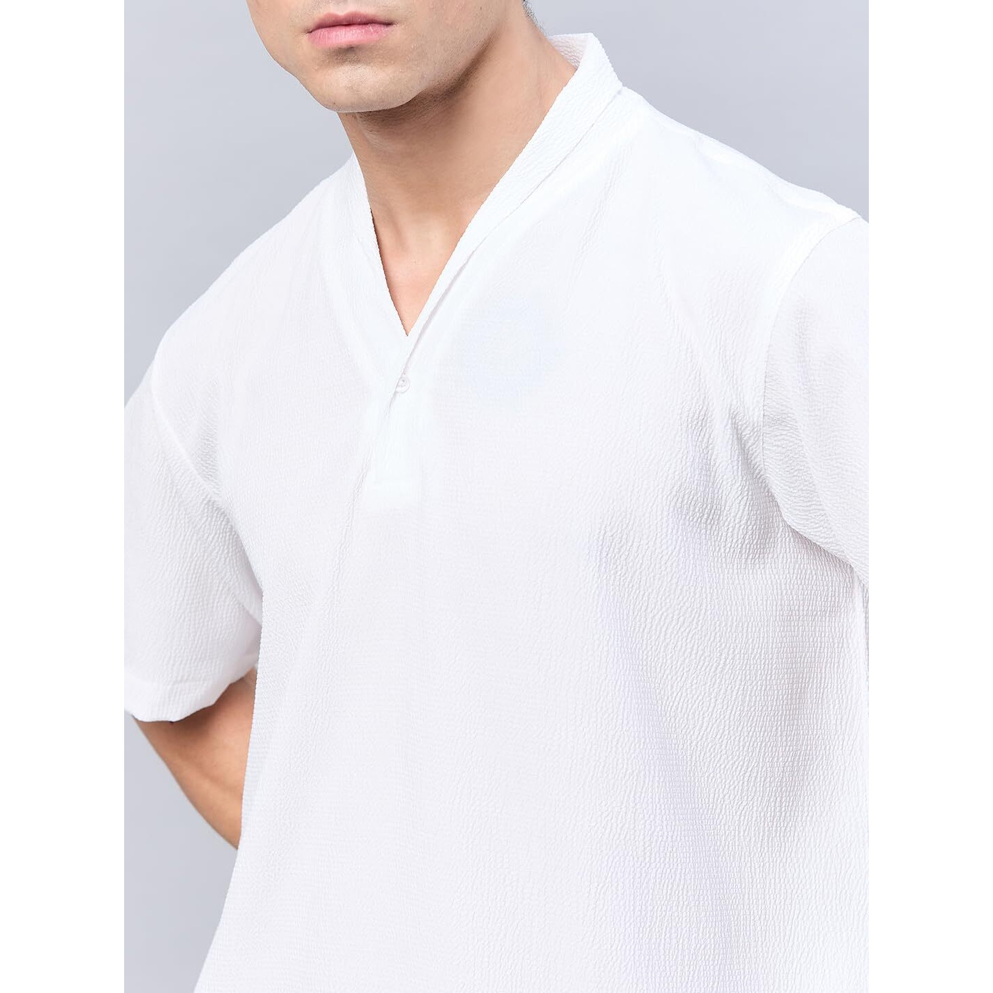 Style Quotient Men White Co-Ord Set