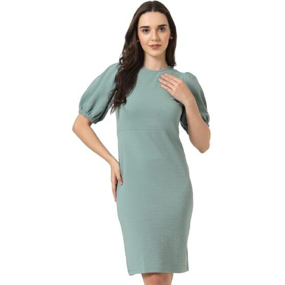 Style Quotient Women Green Knee Length Dress