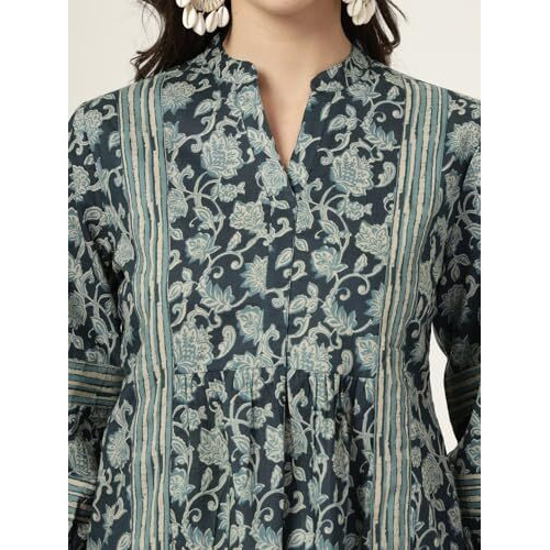 Style Quotient Women Teal Printed Tunic