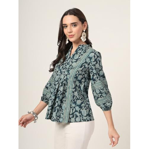 Style Quotient Women Teal Printed Tunic