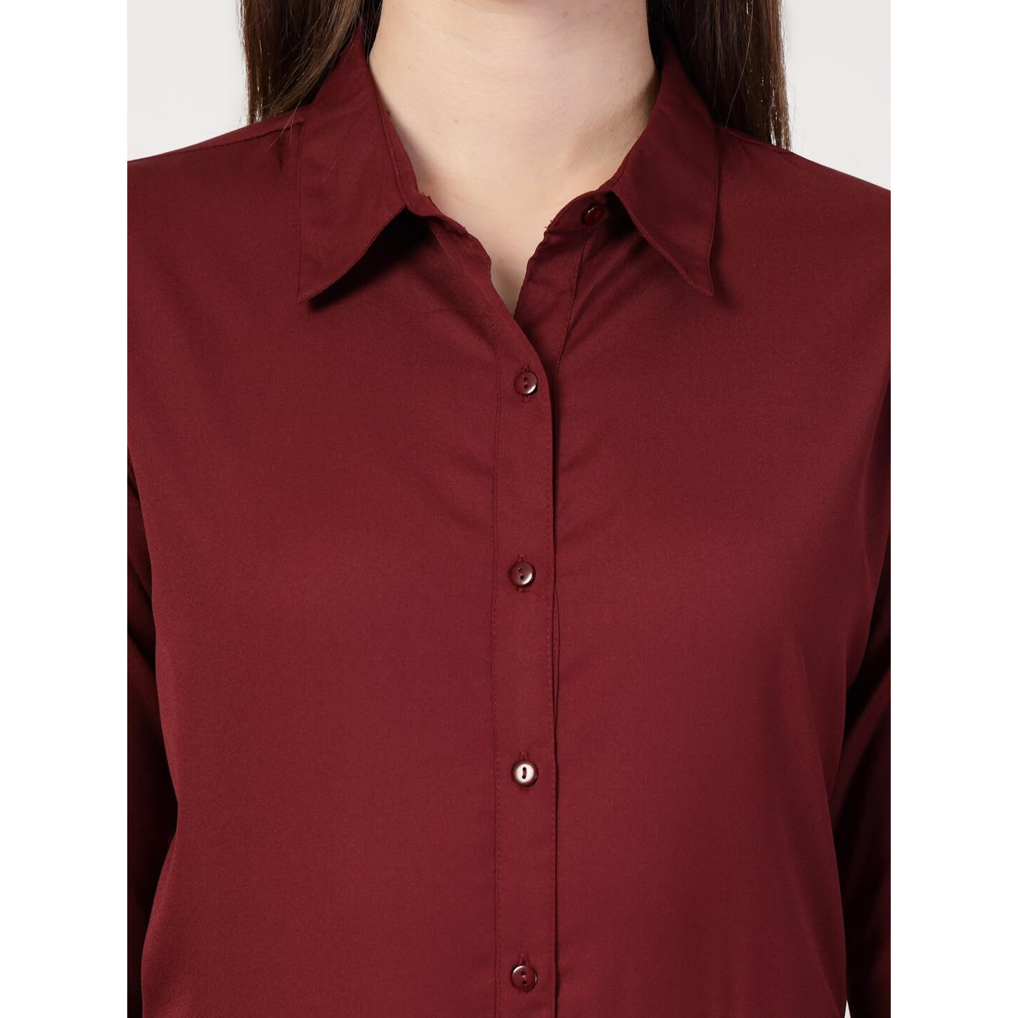 Style Quotient Women Maroon Formal Shirt