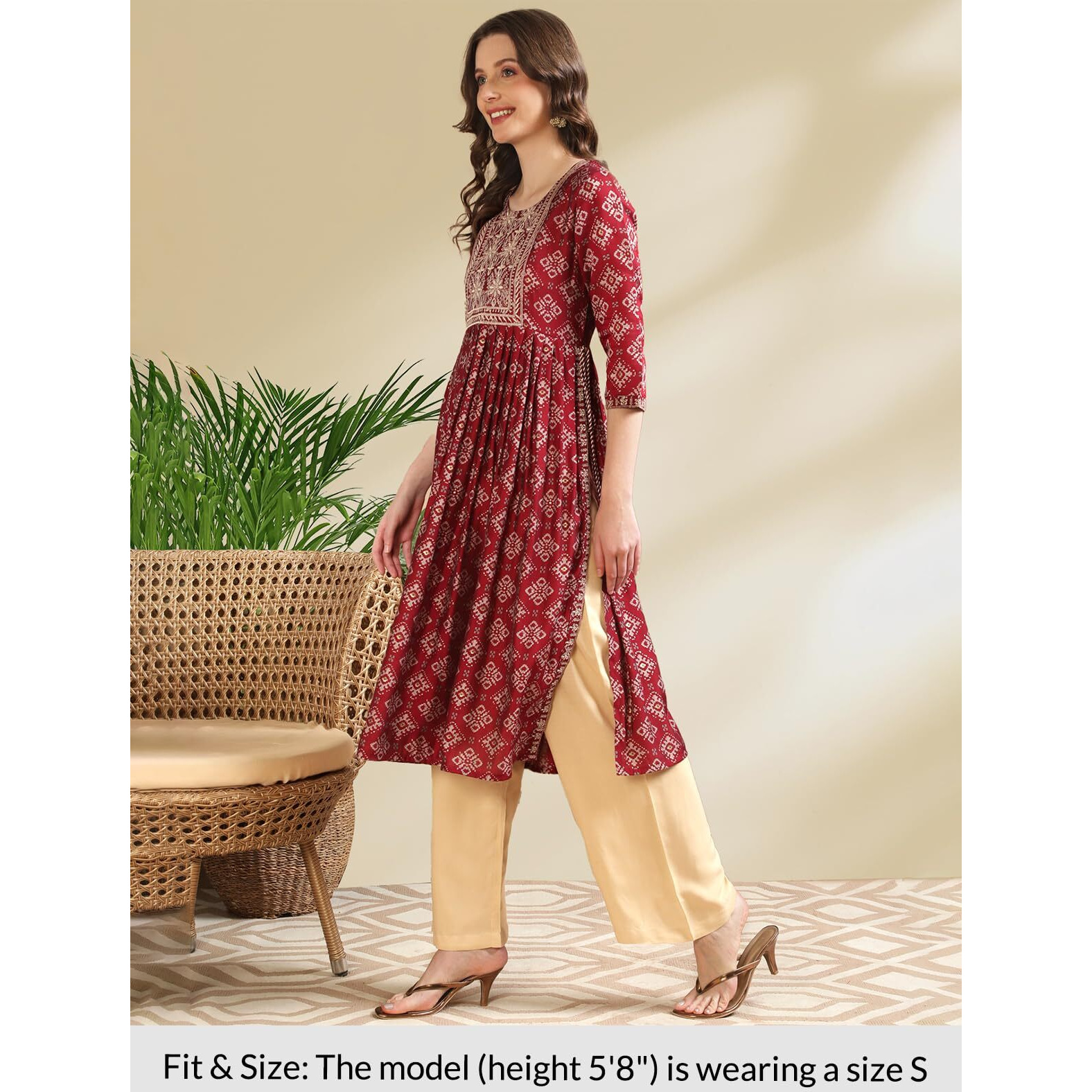 Rangita Green Chanderi Calf Length Embroidered Straight Kurti For Women | Kurta For Women_3Xl
