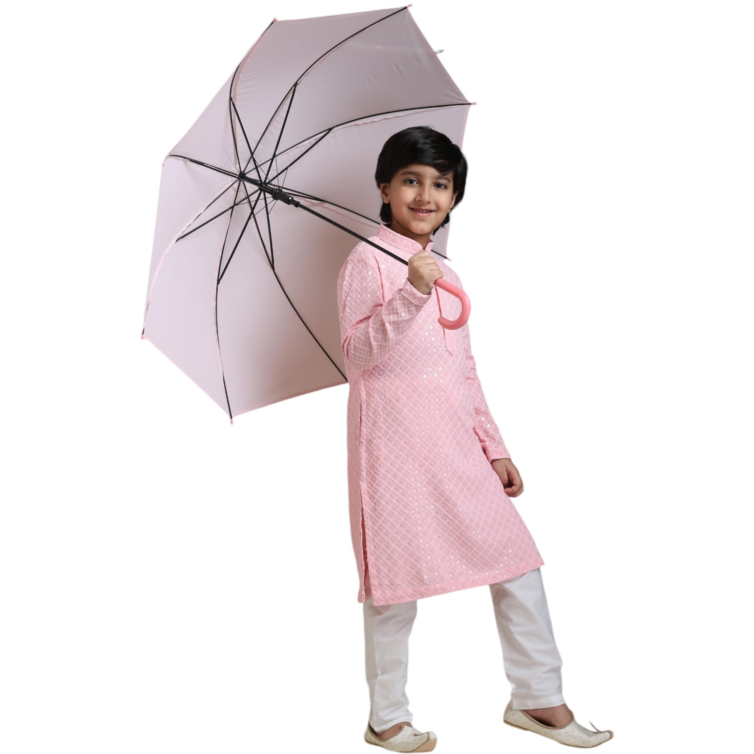 Manyavar Boys Viscose Chikankari|Sequined Kurta Pyjama Set (2Pcs)(3-4 Years)