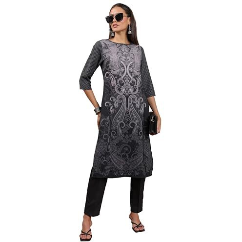 Ketch Women's Cotton Blend Regular Dress Shirt (Khku000391_Black