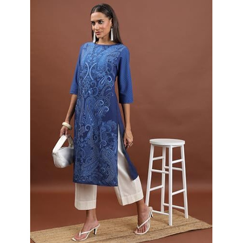 Ketch Women's Cotton Blend Regular Dress Shirt (Khku000393_Blue