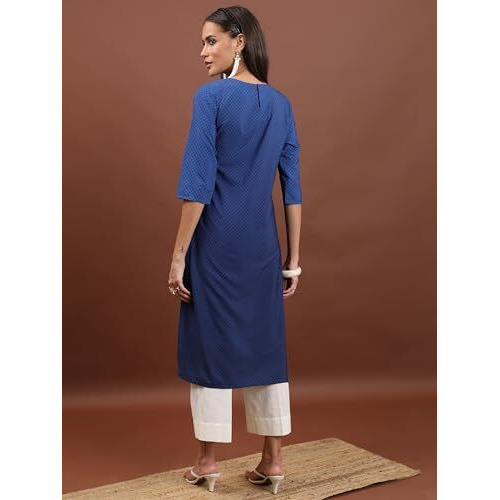 Ketch Women's Cotton Blend Regular Dress Shirt (Khku000393_Blue