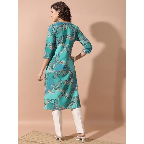 Ketch Women's Cotton Blend Regular Dress Shirt (Khku000419_Teal