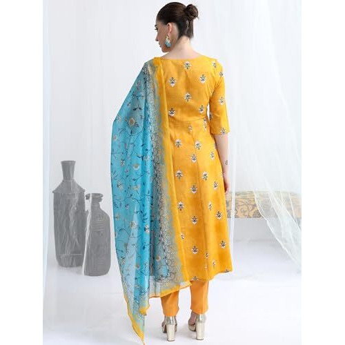 Ketch Women's Cotton Blend Regular Dress Shirt (Khk3001146_Mustard