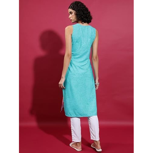 Ketch Women's Cotton Blend Regular Dress Shirt (Khku000423_Teal