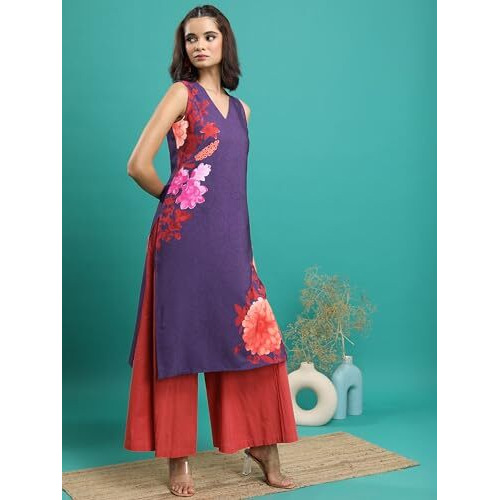 Ketch Women's Cotton Blend Regular Dress Shirt (Khku000424_Mauve