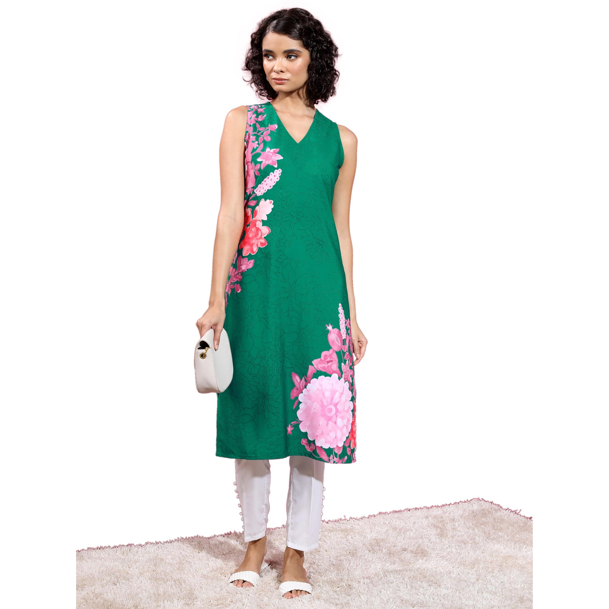 Ketch Women's Cotton Blend Regular Dress Shirt (Khku000426_Green