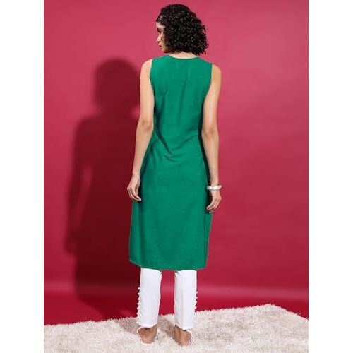 Ketch Women's Cotton Blend Regular Dress Shirt (Khku000426_Green