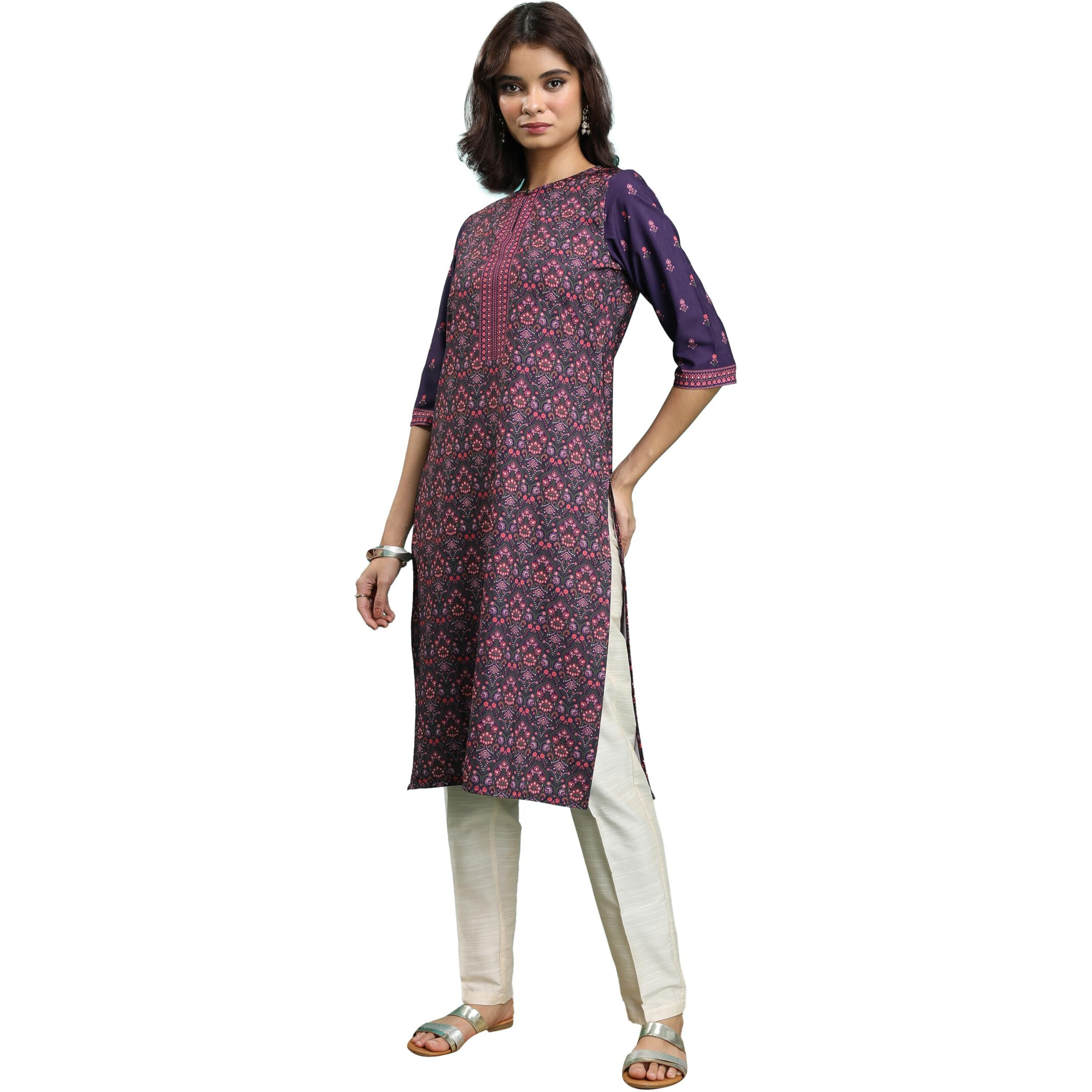 Ketch Women's Cotton Blend Regular Dress Shirt (Khku000471_Dark Purple