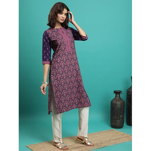 Ketch Women's Cotton Blend Regular Dress Shirt (Khku000471_Dark Purple