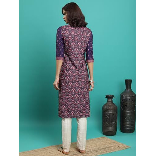 Ketch Women's Cotton Blend Regular Dress Shirt (Khku000471_Dark Purple