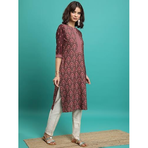 Ketch Women's Cotton Blend Regular Dress Shirt (Khku000472_Maroon