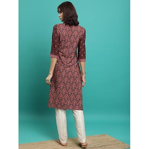 Ketch Women's Cotton Blend Regular Dress Shirt (Khku000472_Maroon