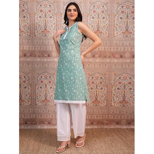 Ketch Women's Polyester Regular (Khku000590_Aqua Green