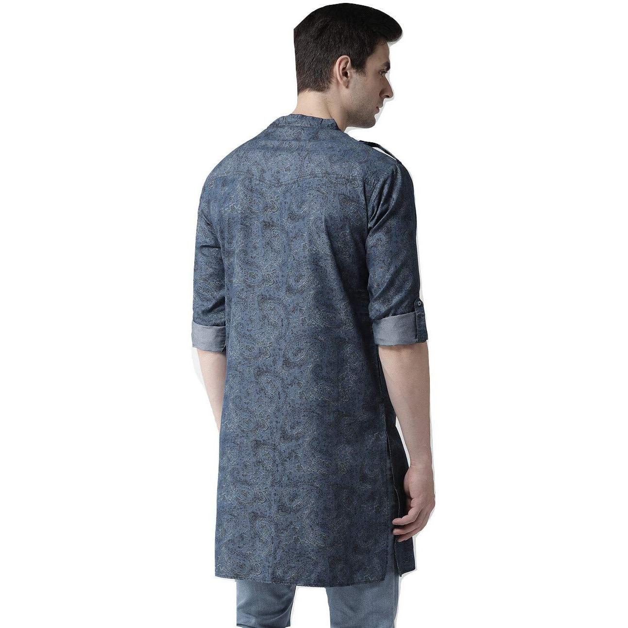 Style Quotient Men's Cotton Regular Fashion Vest (Ss18Sqdnmdosh_Cb_Carbon Blue_L)