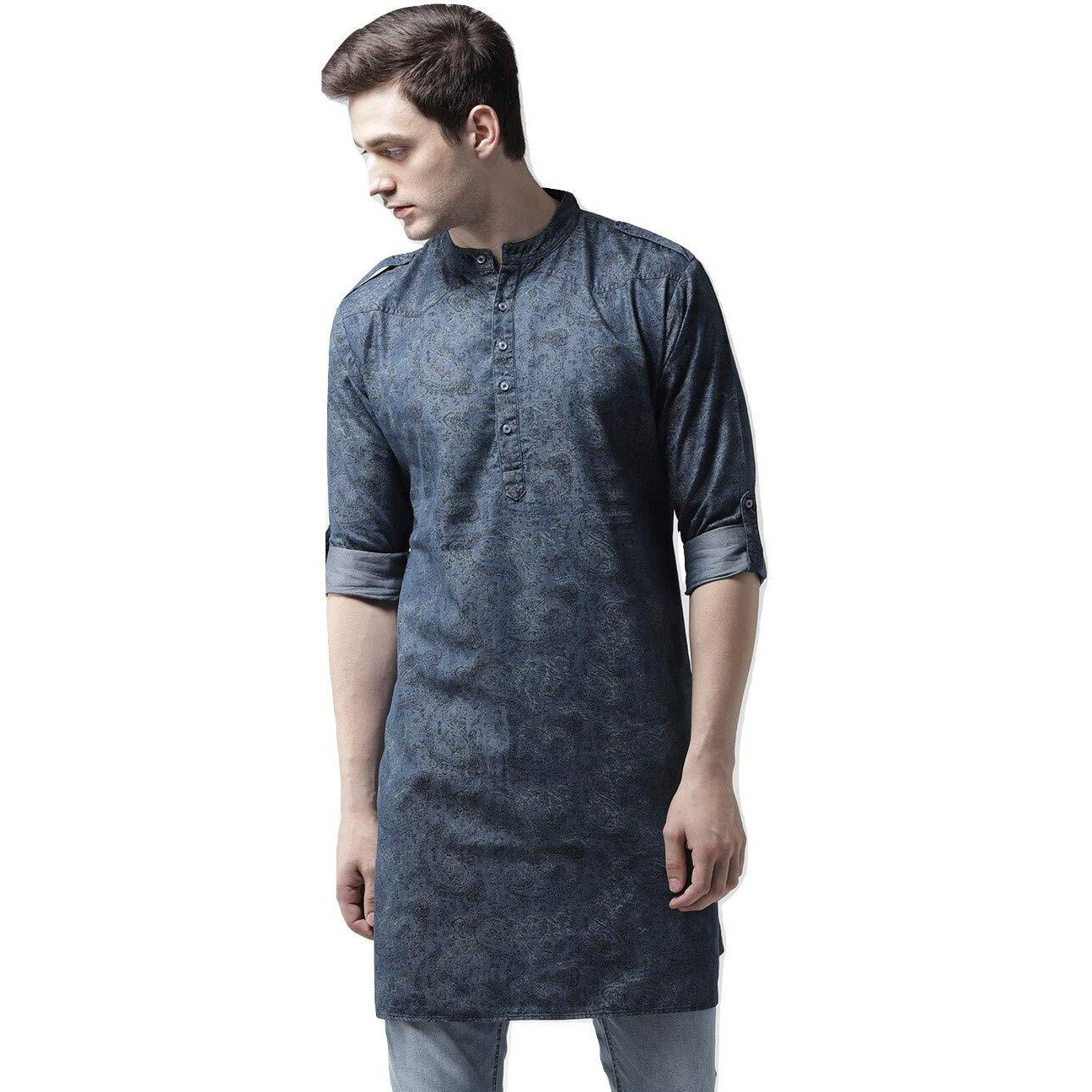 Style Quotient Men's Cotton Regular Fashion Vest (Ss18Sqdnmdosh_Cb_Carbon Blue_2Xl)