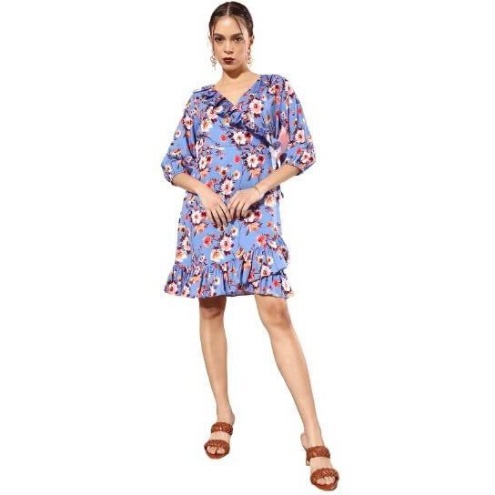 Style Quotient Women Blue Floral Dresses
