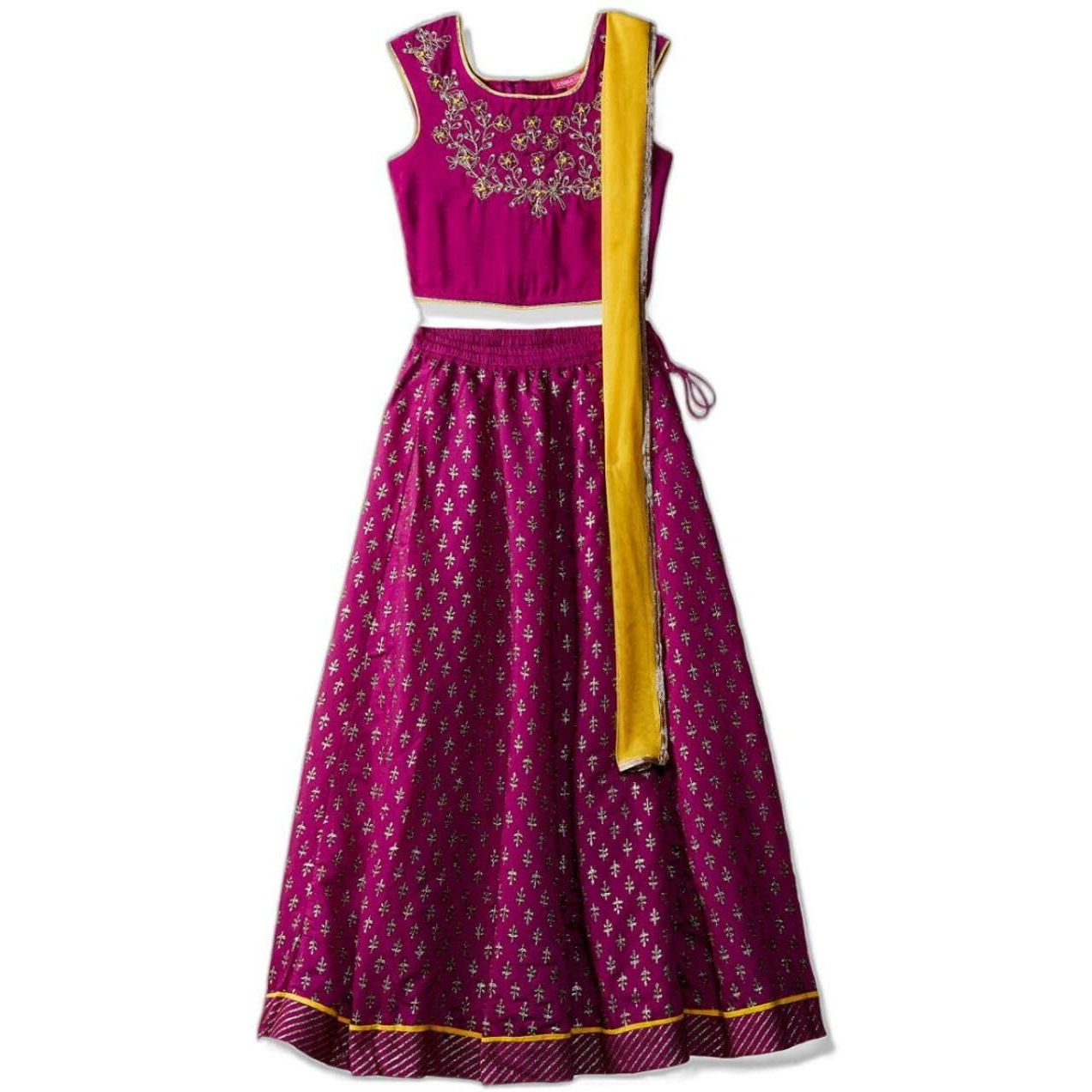 Biba Girl Printed Flared Kid(Kw3523_Violet_3)