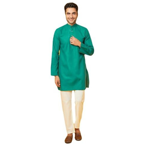 Bon Organik Green Kurta Pajama Set For Men
