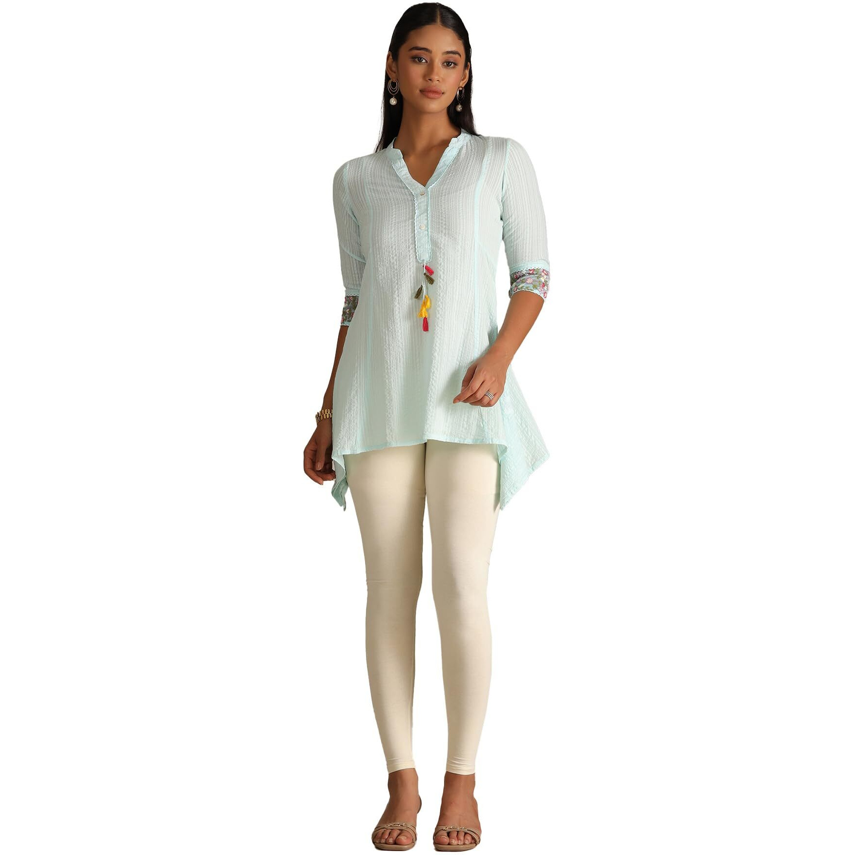 Soch Cream Pure Cotton Solid Chudi (8907713047501-Xl-Cream)