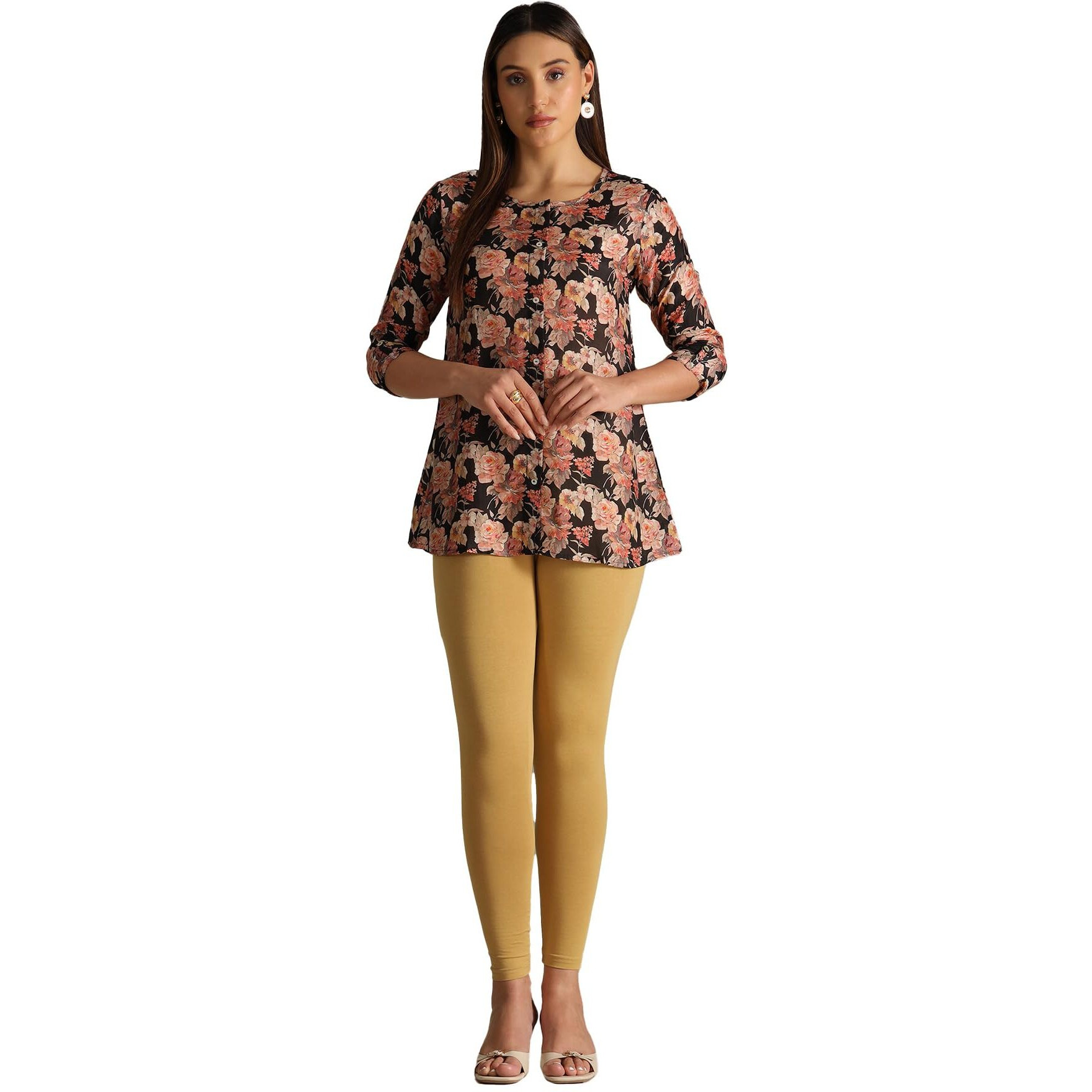 Soch Women Gold Cotton Leggings