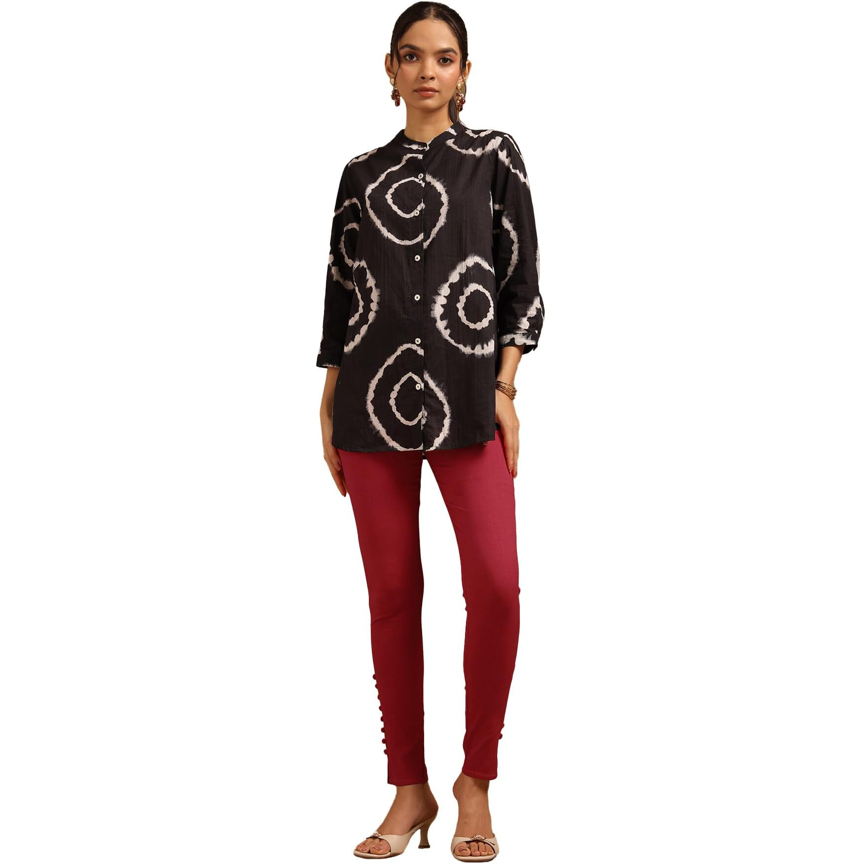 Soch Dk Rose Cotton Solid Pant