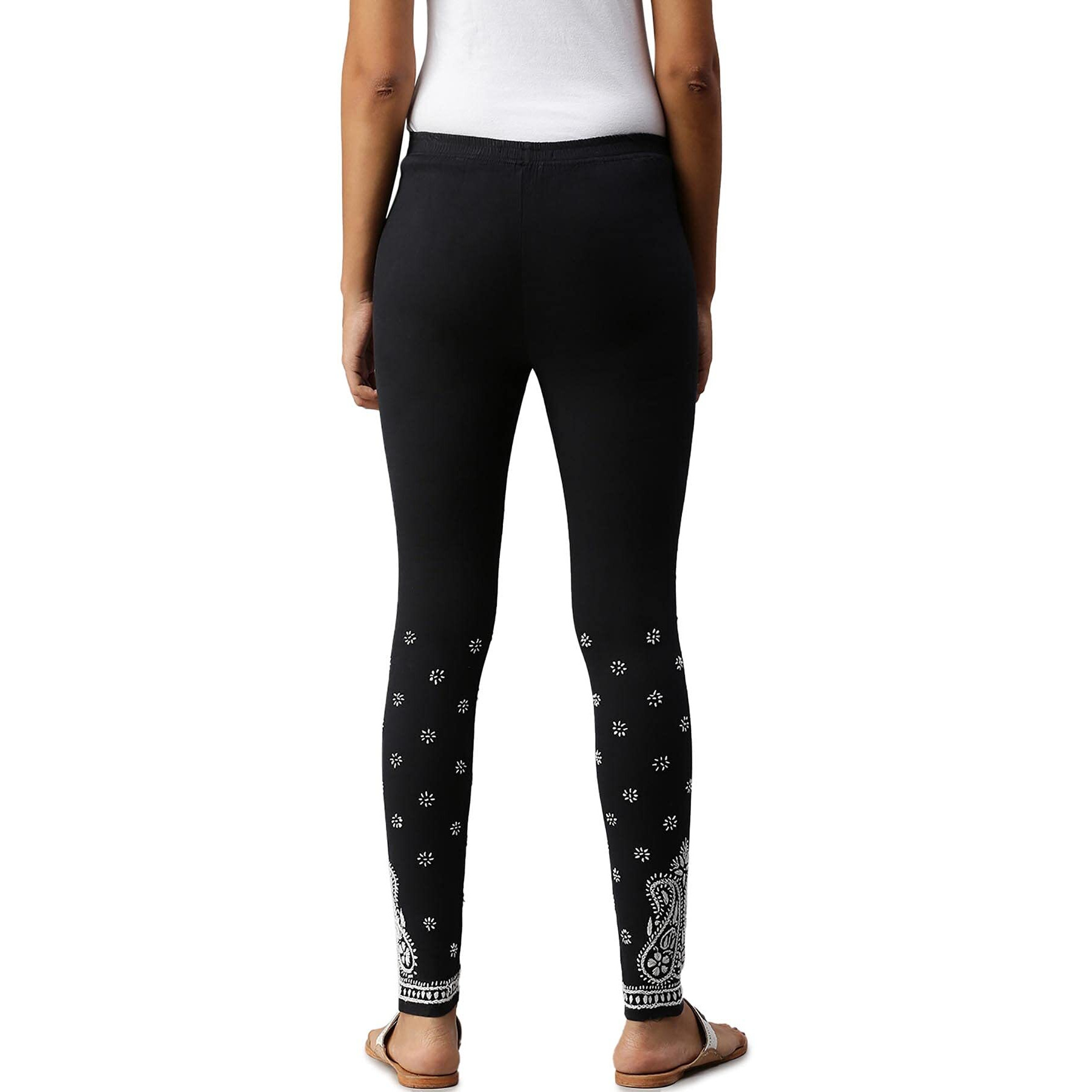 Soch Black Cotton Blend Embroidered Pant(8907714222693,M,Black)