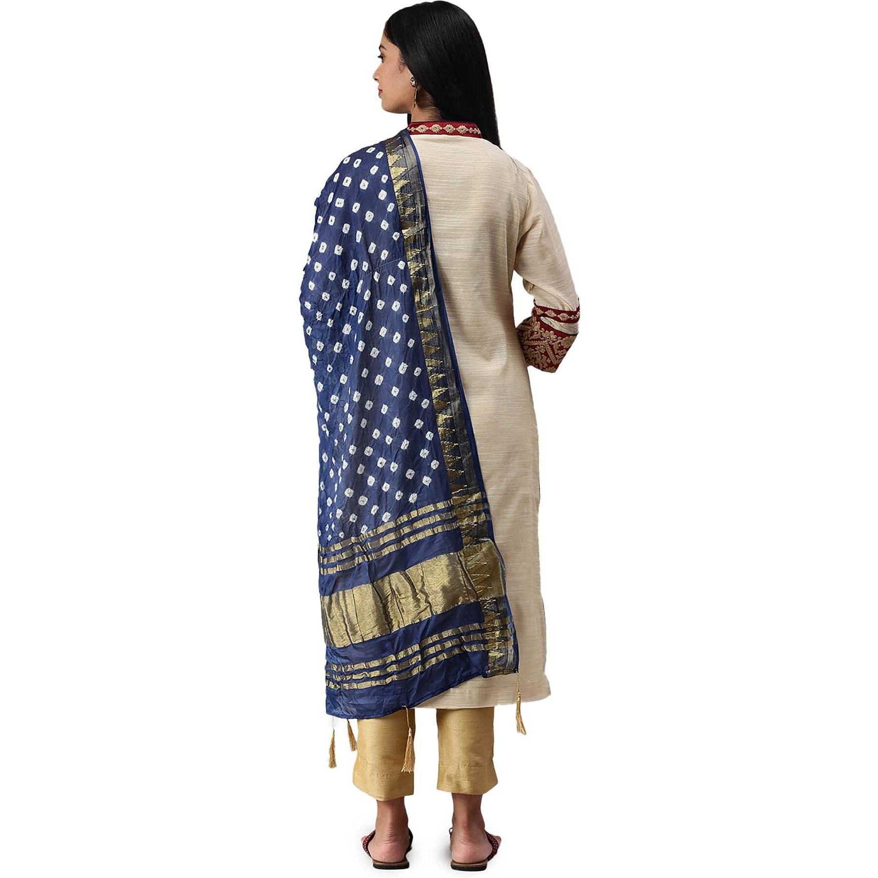 Soch Cotton Blend Self Design Women Dupatta