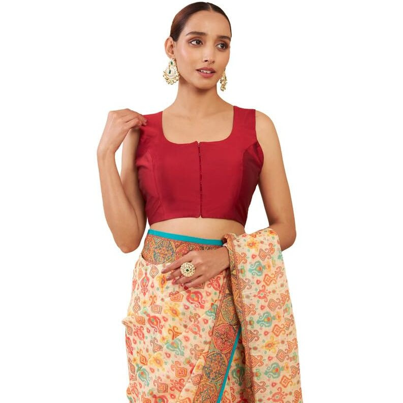 Soch Women's Regular Fit Blouse_Maroon 38