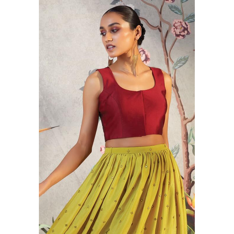Soch Women's Regular Fit Blouse_Maroon 38