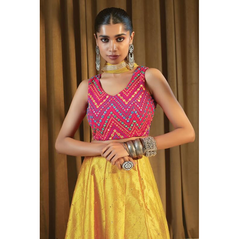 Soch Pink Georgette Blouse With Embroidery And Sequins