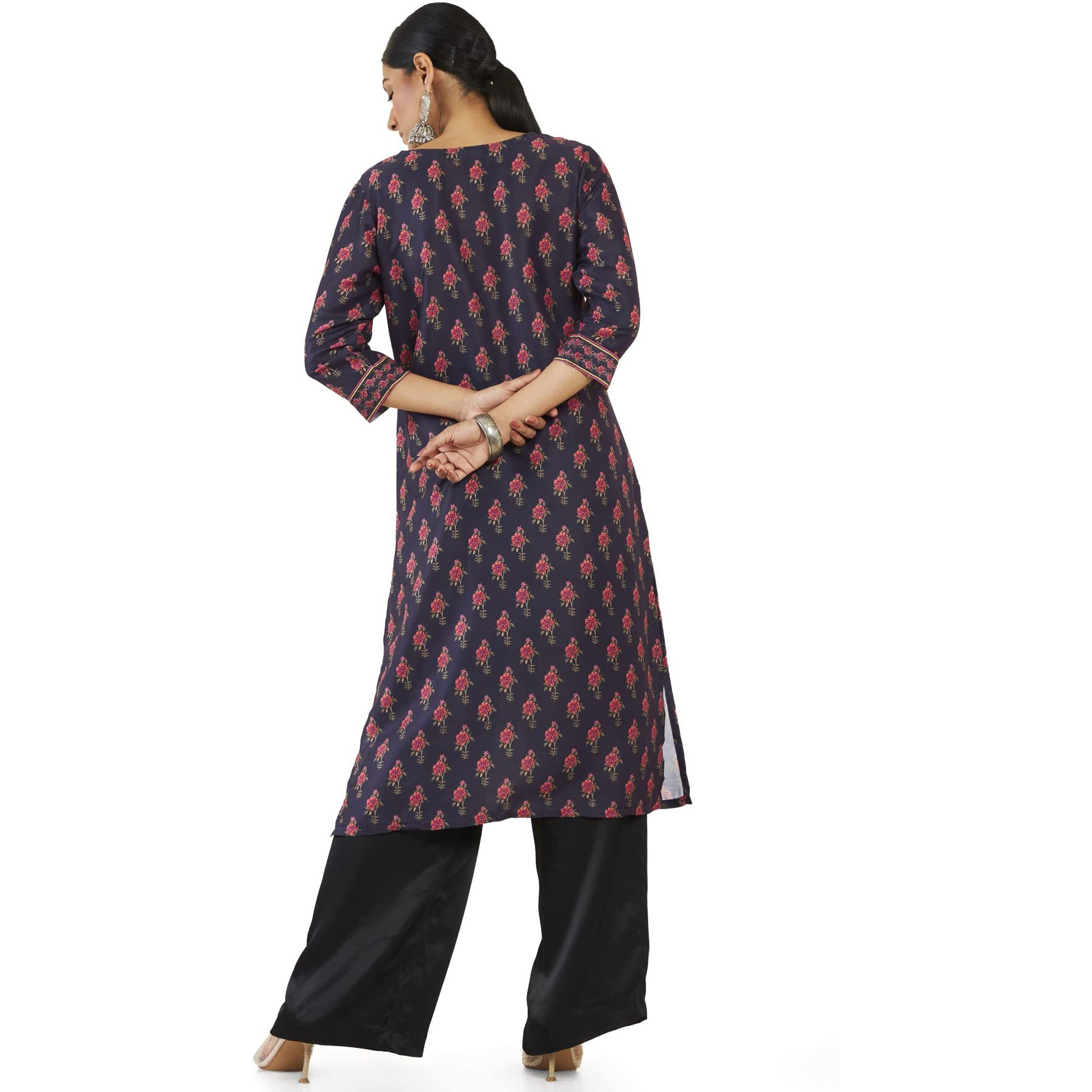 Soch Women Maroon Modal Printed Kurta(8907715976663_Maroon_Xs)