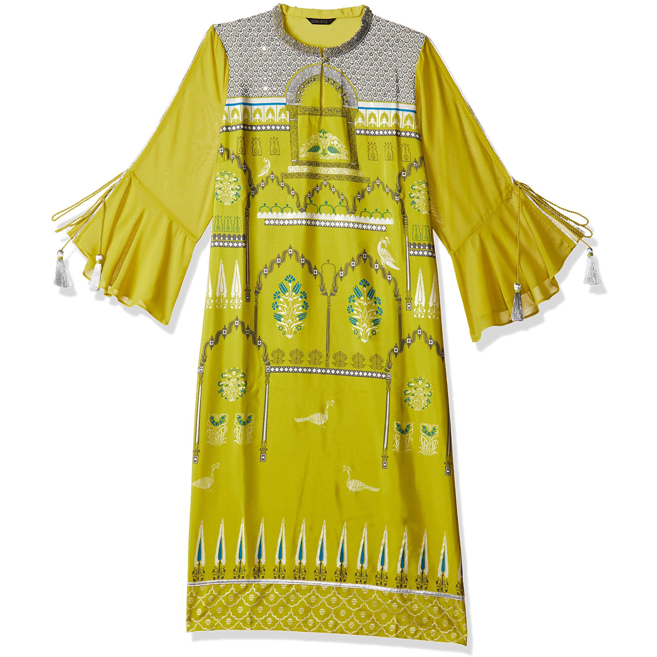 W For Woman Straight Crepe Kurta (18Fes11549-50686_Light Green_12)