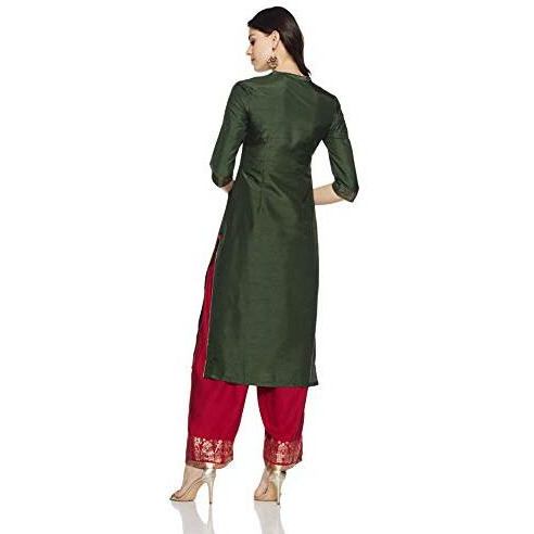 W For Woman Women's Synthetic Kurta (18Auw11269-210692_Green_2Xl (16))