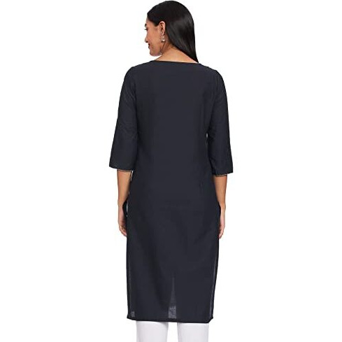 W For Woman Women's Straight Kurta (18Auw17606-51593_Ecru_12)