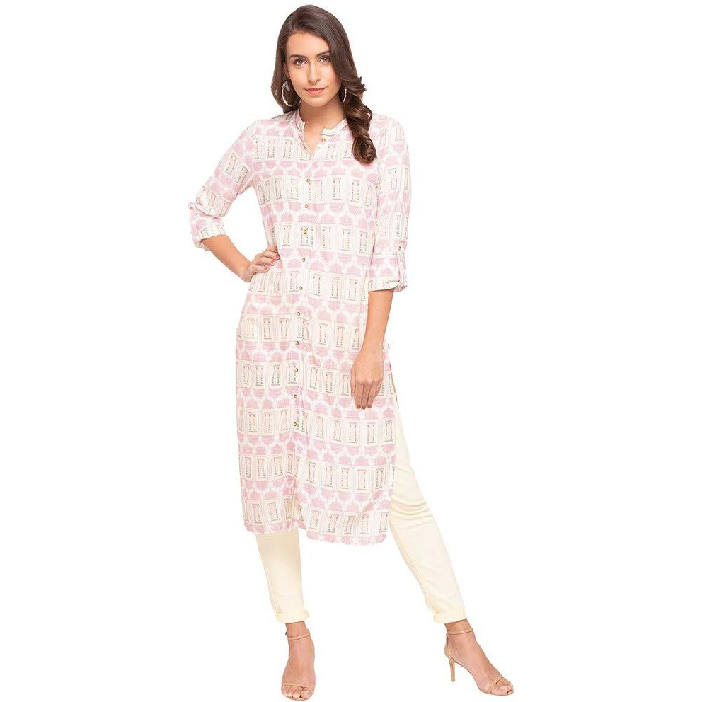 W For Woman Women's Synthetic Kurta (18Auw11019-110083_White_Xs (6))