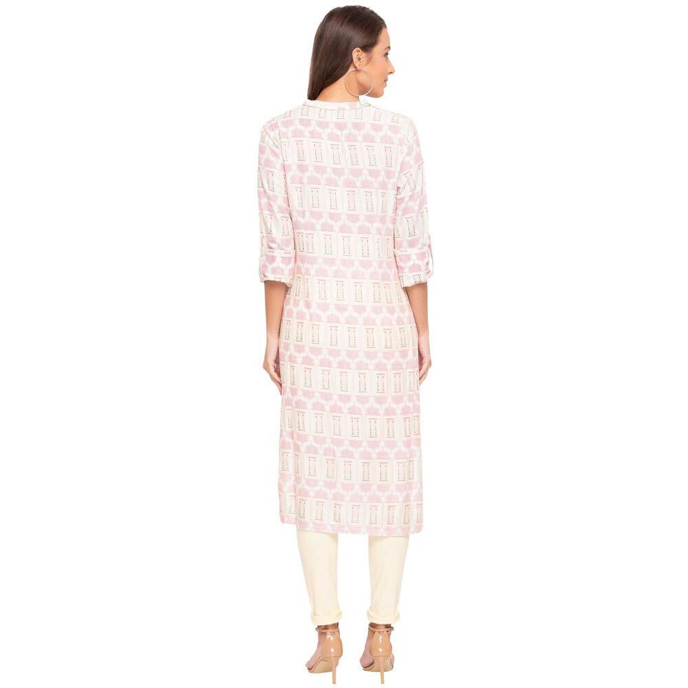 W For Woman Women's Synthetic Kurta (18Auw11019-110083_White_Xs (6))