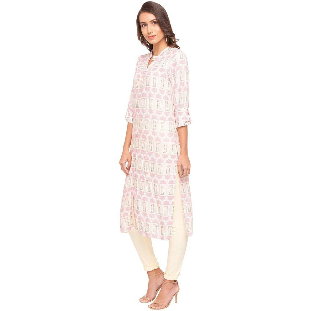 W For Woman Women's Synthetic Kurta (18Auw11019-110083_White_Xs (6))