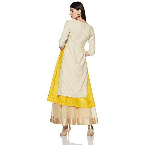 Aurelia Women's Rayon Kurta (18Aua10148-300036_White_Medium)