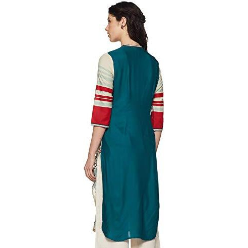 W For Woman Women's Synthetic Solid Regular Kurta (18Auw11035-110163_White_Xs (6))