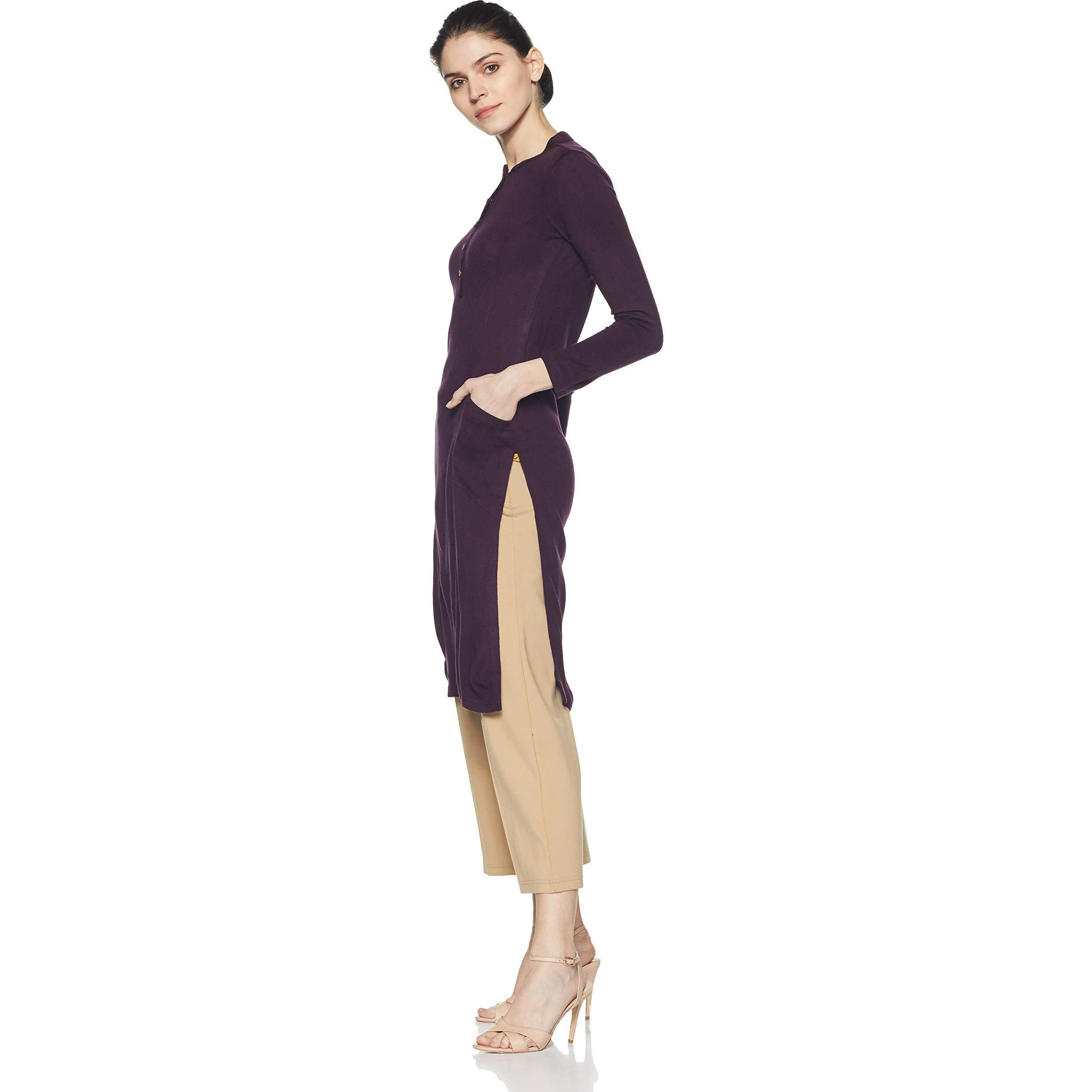 Aurelia Women's Synthetic Kurta (18Aua10326-300241_Purple_X-Small)