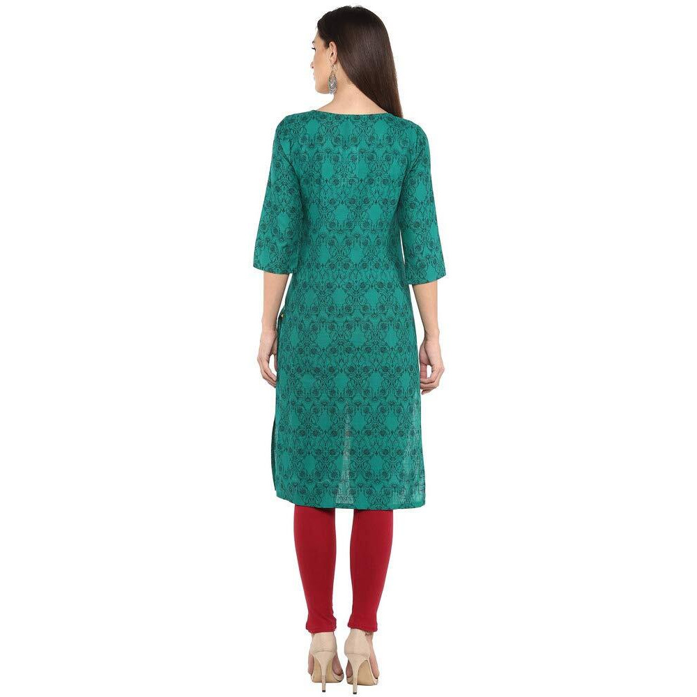 Aurelia Women's Straight Kurta (18Aua10229-100438_Green_S)